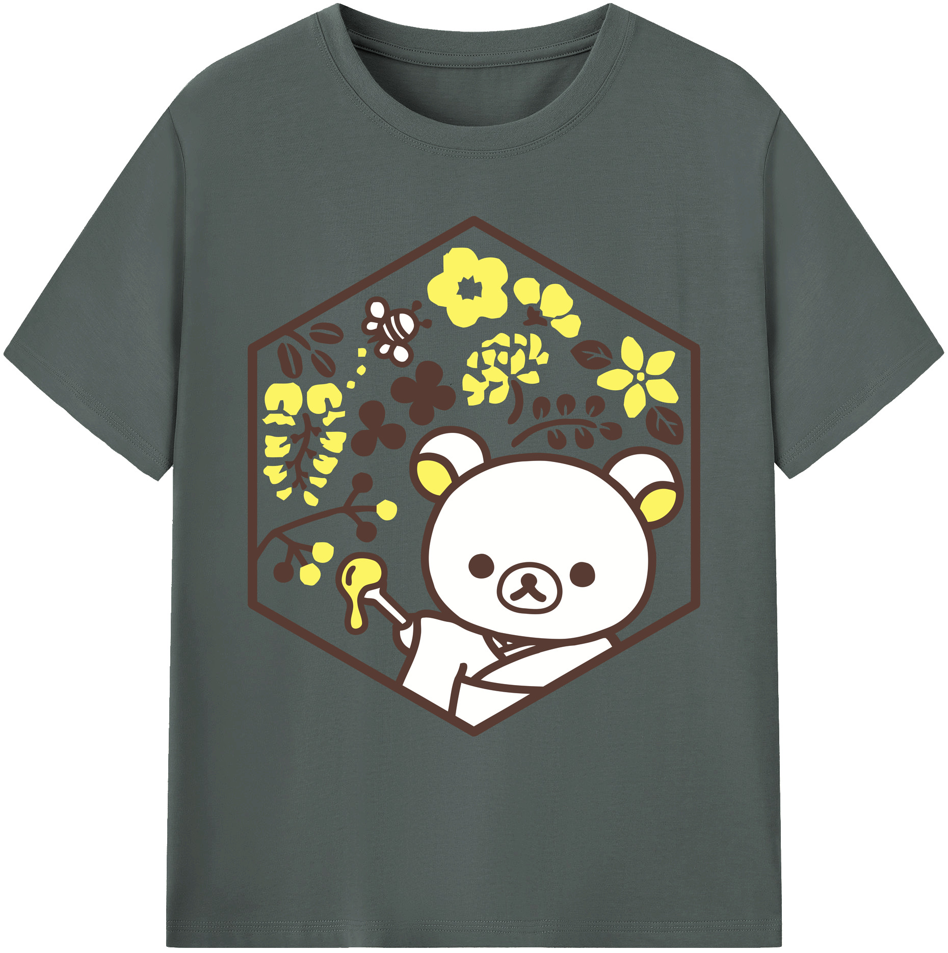 （画像用） リラックマ リラックマ キイロイトリ Rilakkuma Korilakkuma Kiiroitori 綿100％ メンズ半袖Tシャツ｜肌触りやわらか＆通気性